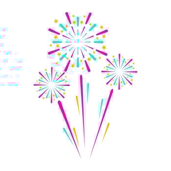 Fireworks Happy New Years Element Vector . Firework Festive Celebration .