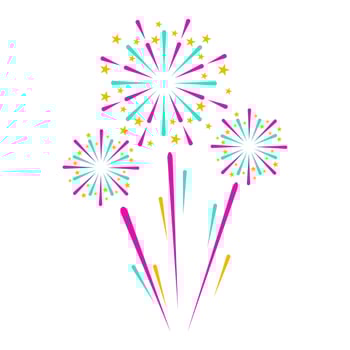 Fireworks Happy New Years Element Vector . Firework Festive Celebration .