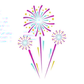 Fireworks Happy New Years Element Vector . Firework Festive Celebration .