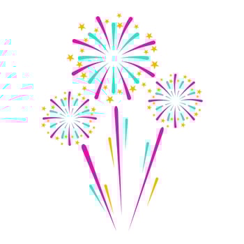 Fireworks Happy New Years Element Vector . Firework Festive Celebration .