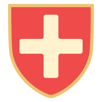 Protection shield concept security label safety badge icon. vector