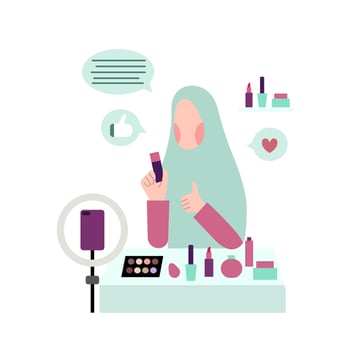 Muslimah Live Selling vector