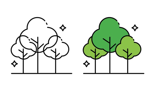 Forest Icon Element Vector . Tree Icon .