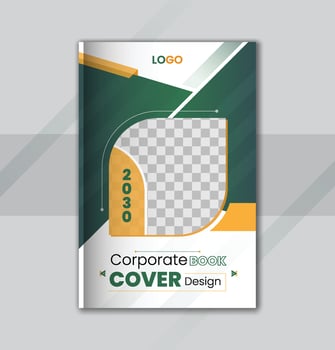 Professional minimal and smart book cover design for corporate agency, flyer, banner, brochure, email header, advertising, events and page cover, modern report business flyers poster template. vector