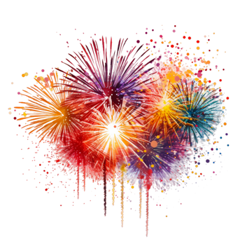A colorful fireworks display Ai Generative png