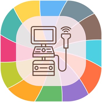 Ultrasound Machine Vector Icon