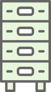 Drawer Vector Icon Design