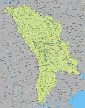 Map of Moldova Vector illustration