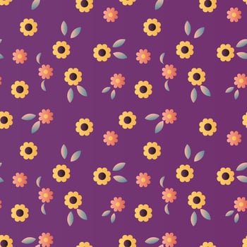 Hand drawn floral flower pattern. vector
