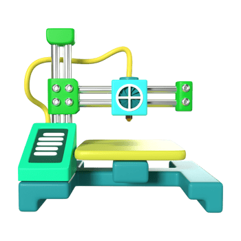 FDM Mini 3D Printer 3D Illustration Icon png