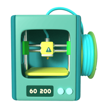 Enclosed 3D Printer 3D Illustration Icon png