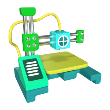 FDM Mini 3D Printer 3D Illustration Icon png