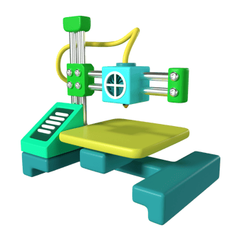 FDM Mini 3D Printer 3D Illustration Icon png