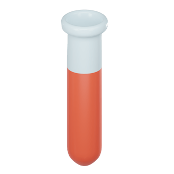3D Test tube with blood sample png