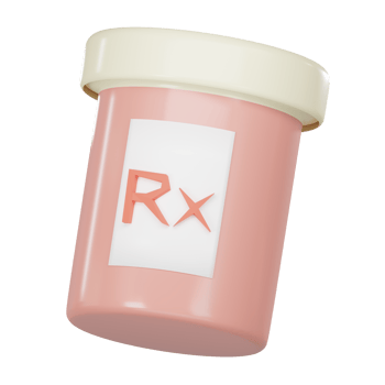 3D drugs medicine bottle png