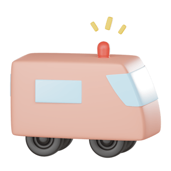 3d render ambulance car png