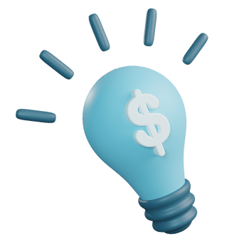 3D Illustration of Blue Business Idea png
