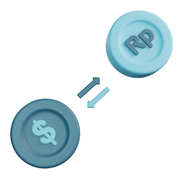 3D Illustration of Blue Exchange Currency png