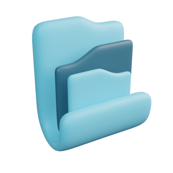 3D Illustration of Blue File png