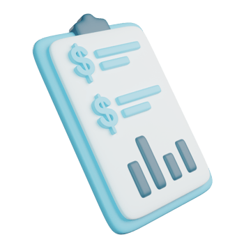 3D Illustration of Blue Financial Report png