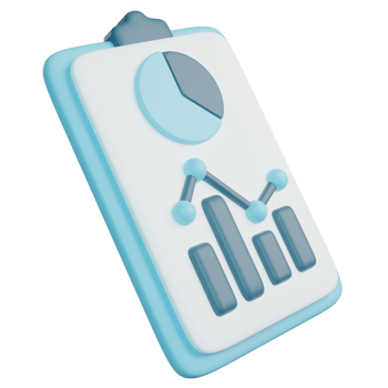 3D Illustration of Blue Business Report png