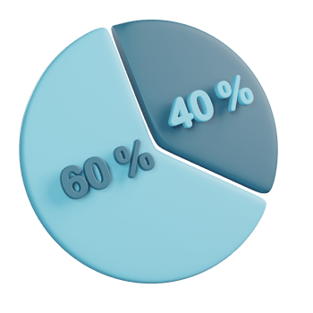 3D Illustration of Blue Business Statistic png