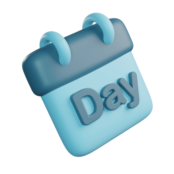3D Illustration of Blue Calendar png