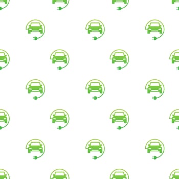 EV charging station pattern. Vector stock illustration