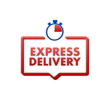 Express delivery service. Fast time delivery order with stopwatch. Motion graphics 4k vector