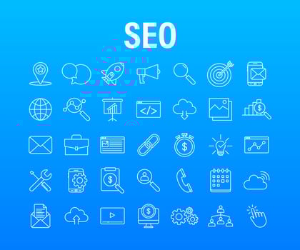Social media marketing. Business company people. Marketing network. Vector icon design. Vector stock illustration.