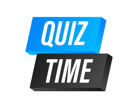 Megaphone banner   Quiz time. Vector stock illustration.