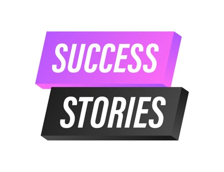 Hand Holding Megaphone with Success stories. Megaphone banner. vector