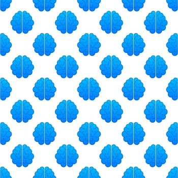 Human brain pattern. Thinking process, brainstorming, good idea, brain activity. Vector stock illustration