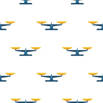 Scales icon pattern. Libra isolated on white background. Vector stock illustration