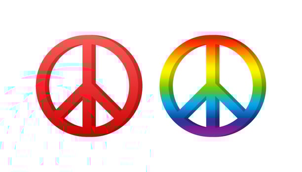 Peace world sign, great design for any purposes. Flat vector illustration. Happy people. World map icon