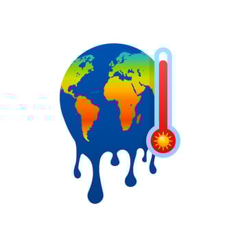 Global warming, Graphic illustration of a melting earth vector