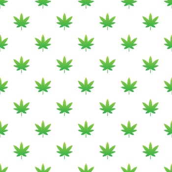 Creative cannabis leaf vector logo icon. Template for CBD Cannabidiol pattern. Vector illustration