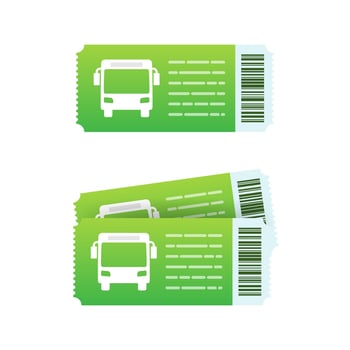 Ticket bus, great design for any purposes. Transport vector. Business icon. vector