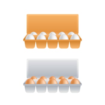 Cartoon eggs. Transparent background. 3d vector icon.