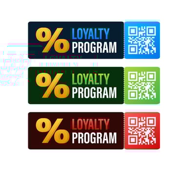 Loyalty program in flat style. Discount coupon. 3d coupon reward. Discount, loyalty program, promotion. vector