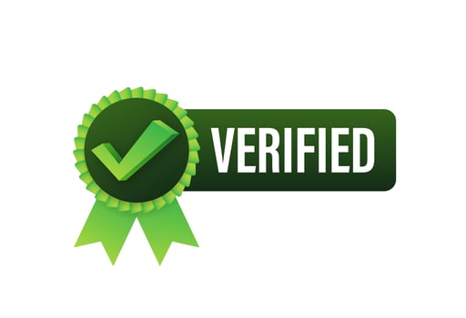Verified square grunge. Checkmark icon. Vector stock illustration.