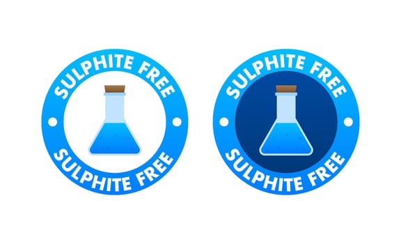 Flat icon with sulphite free. Vector design