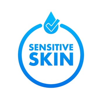 Sensitive skin, great design for any purposes. Beauty product. Vector illustration.