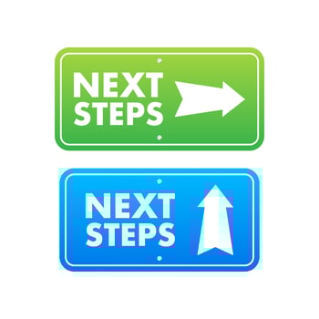 Next steps road sign illustration. Illustration vector graphic. Abstract change graphic.