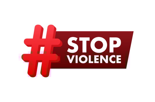 Stop Violence Against Women. Social problem. Vector stock illustration