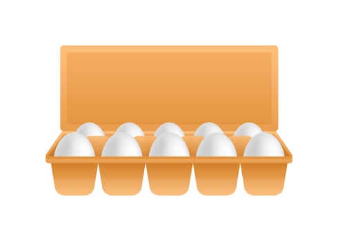 Cartoon eggs. Transparent background. 3d vector icon.