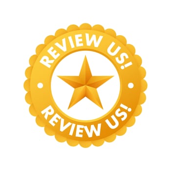 Review us User rating concept. Review and rate us stars. Business concept. Vector illustration