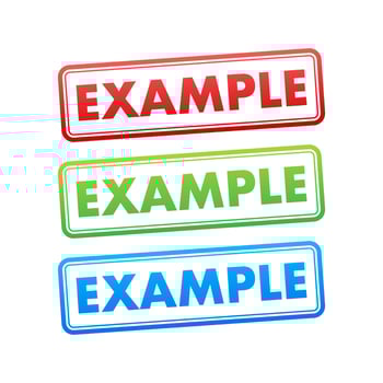 Example label, sign, stamp Vector stock illustration