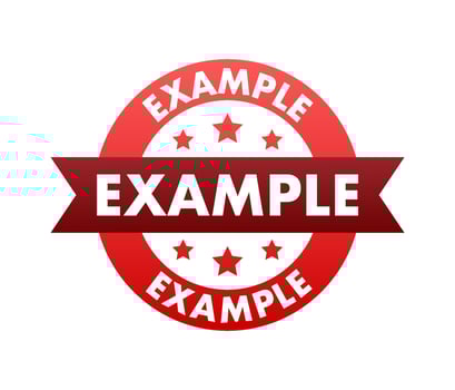 Example label, sign, speech bubble Vector stock illustration