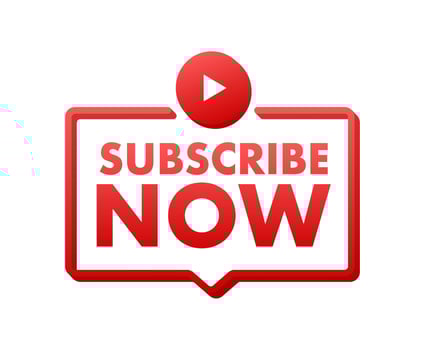 Subscribe now. Social media element. Vector stock illustration